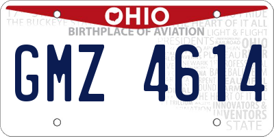 OH license plate GMZ4614