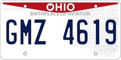OH license plate GMZ4619
