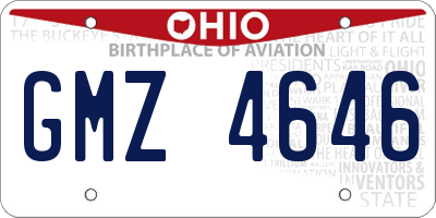 OH license plate GMZ4646
