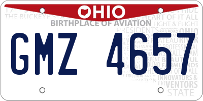 OH license plate GMZ4657