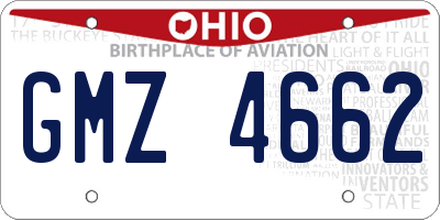 OH license plate GMZ4662