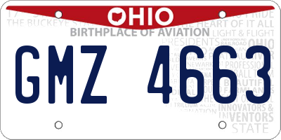 OH license plate GMZ4663