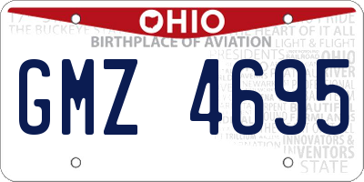 OH license plate GMZ4695
