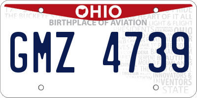OH license plate GMZ4739