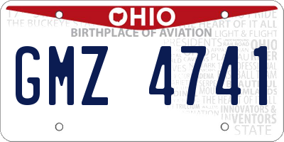 OH license plate GMZ4741