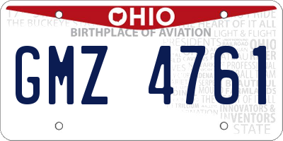 OH license plate GMZ4761