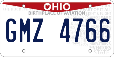 OH license plate GMZ4766