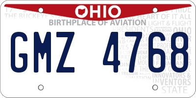 OH license plate GMZ4768