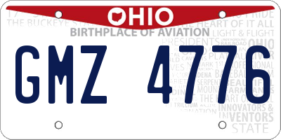 OH license plate GMZ4776