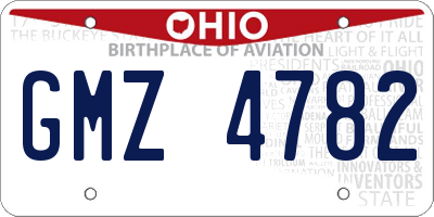 OH license plate GMZ4782