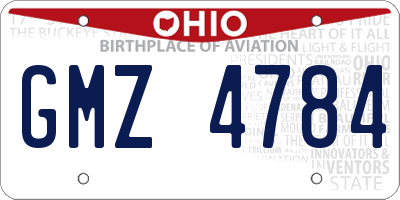 OH license plate GMZ4784