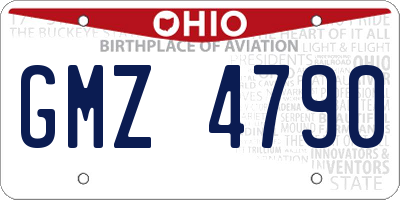 OH license plate GMZ4790