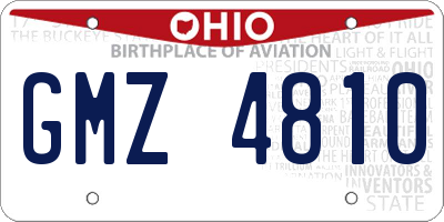 OH license plate GMZ4810