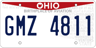 OH license plate GMZ4811