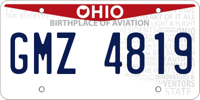 OH license plate GMZ4819