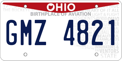OH license plate GMZ4821