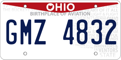 OH license plate GMZ4832