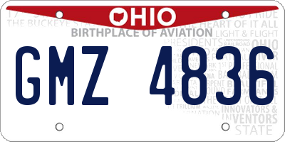OH license plate GMZ4836