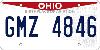 OH license plate GMZ4846