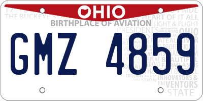 OH license plate GMZ4859