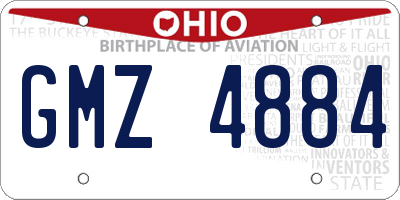 OH license plate GMZ4884