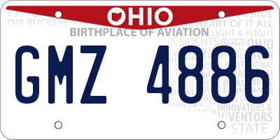 OH license plate GMZ4886