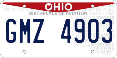 OH license plate GMZ4903
