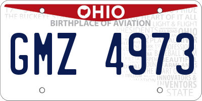 OH license plate GMZ4973