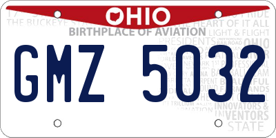 OH license plate GMZ5032