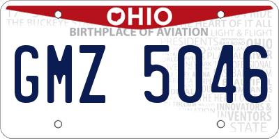 OH license plate GMZ5046