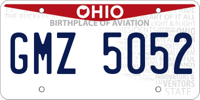 OH license plate GMZ5052