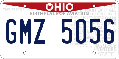 OH license plate GMZ5056