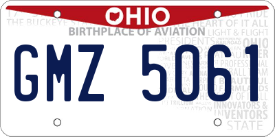 OH license plate GMZ5061