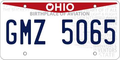 OH license plate GMZ5065