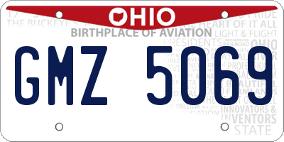 OH license plate GMZ5069