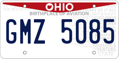 OH license plate GMZ5085