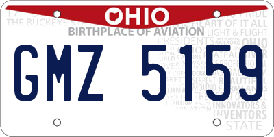 OH license plate GMZ5159