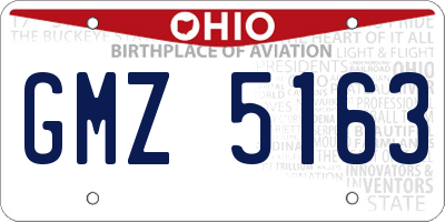 OH license plate GMZ5163