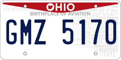 OH license plate GMZ5170