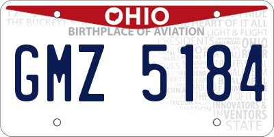 OH license plate GMZ5184