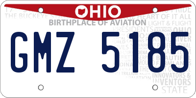 OH license plate GMZ5185