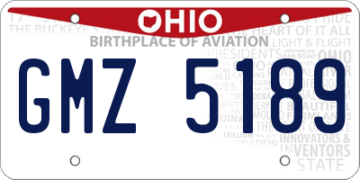 OH license plate GMZ5189