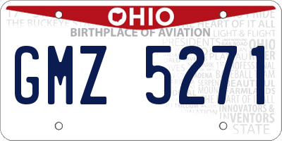 OH license plate GMZ5271