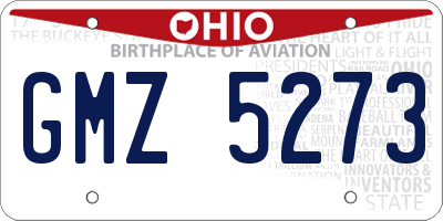 OH license plate GMZ5273