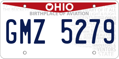 OH license plate GMZ5279