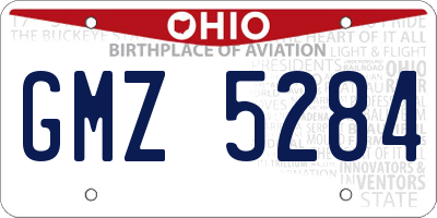 OH license plate GMZ5284