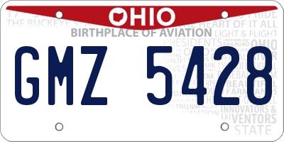 OH license plate GMZ5428