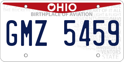 OH license plate GMZ5459