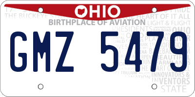 OH license plate GMZ5479