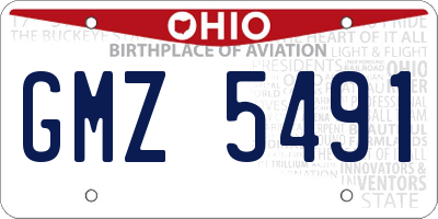 OH license plate GMZ5491